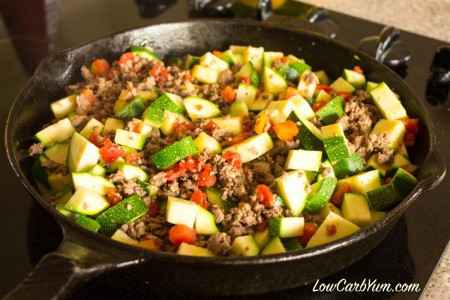 Mexican  zucchini and beef